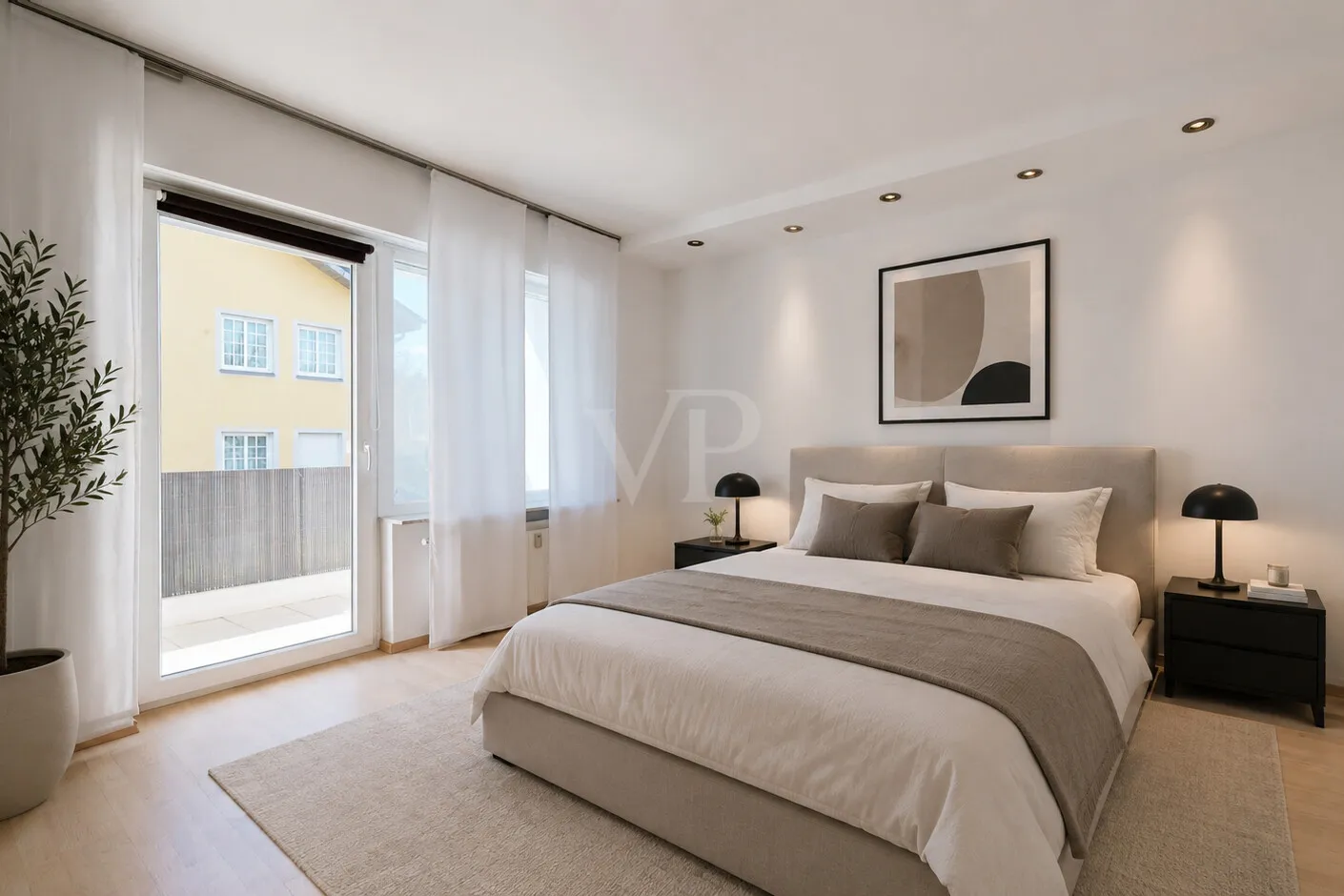KI generiertes Wohnbeispiel - Schlafzimmer