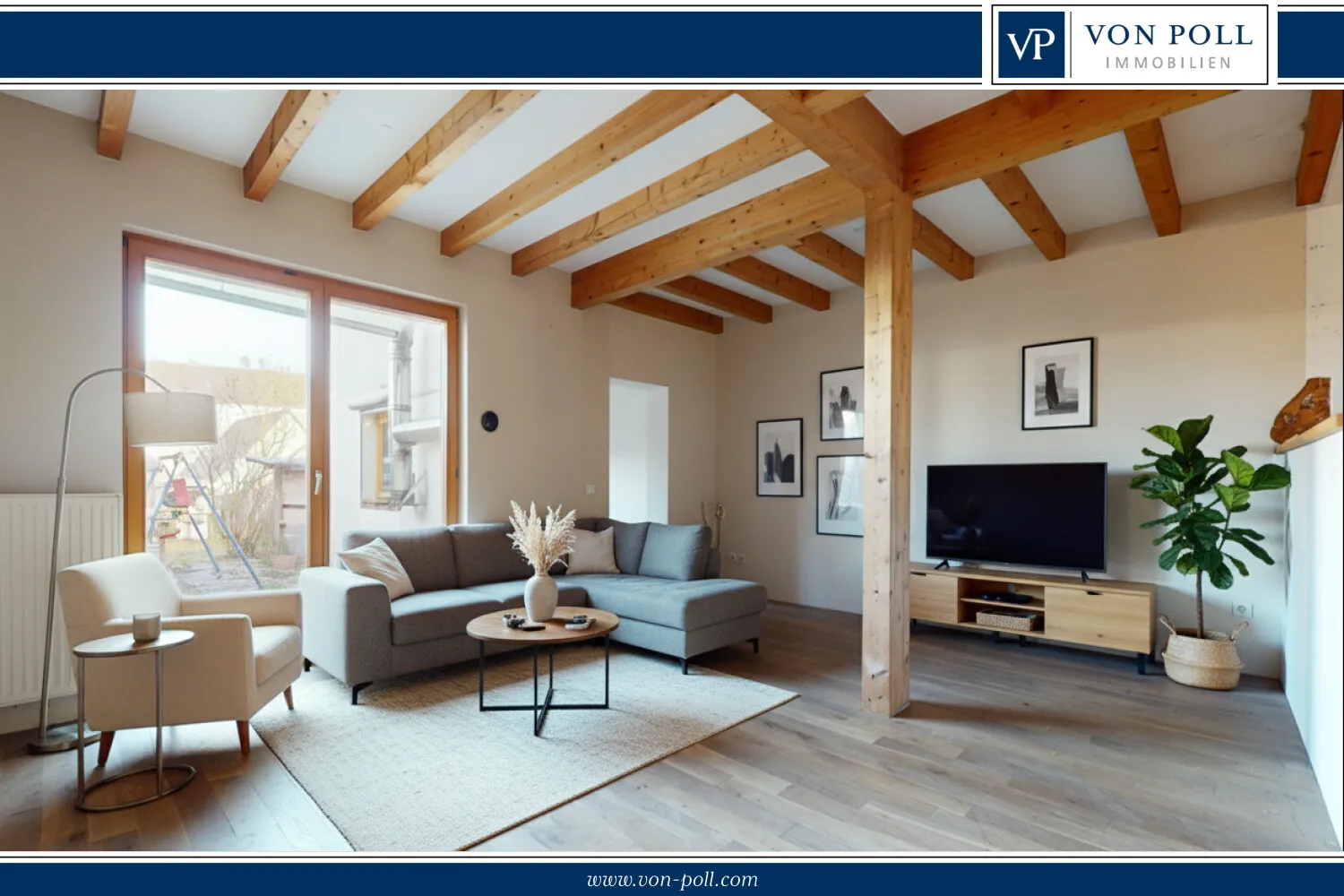 Wohnbeispiel Wohnbereich mit KI eingerichtet