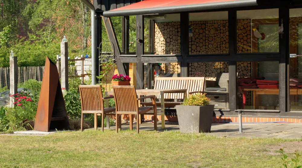 Wintergarten mit Grillplatz