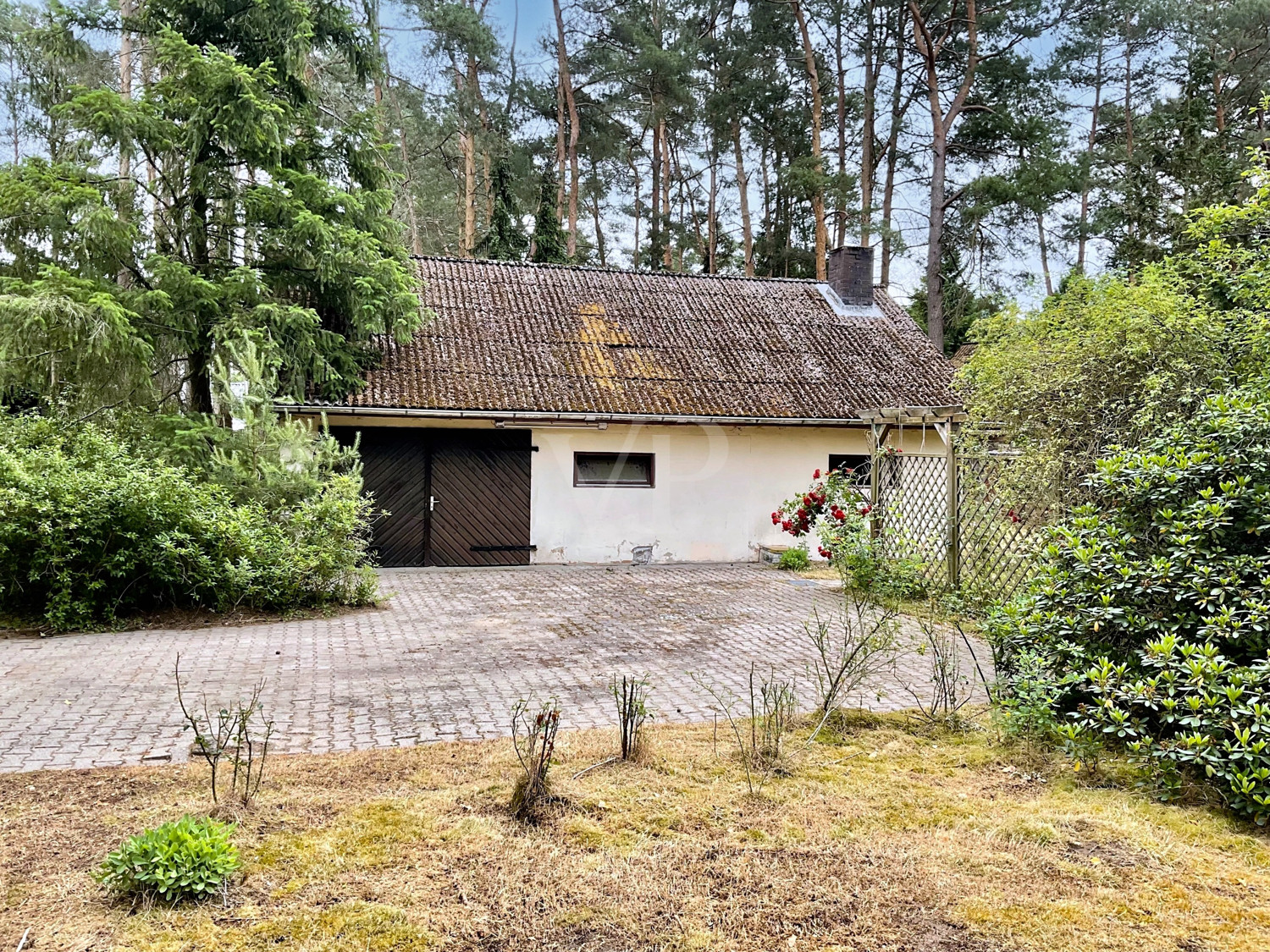 Blick zur Garage