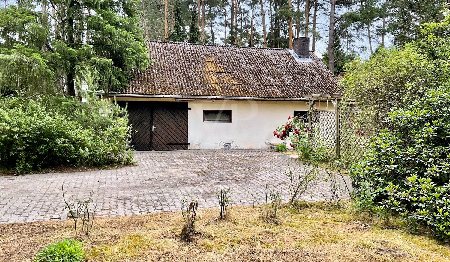 Blick zur Garage