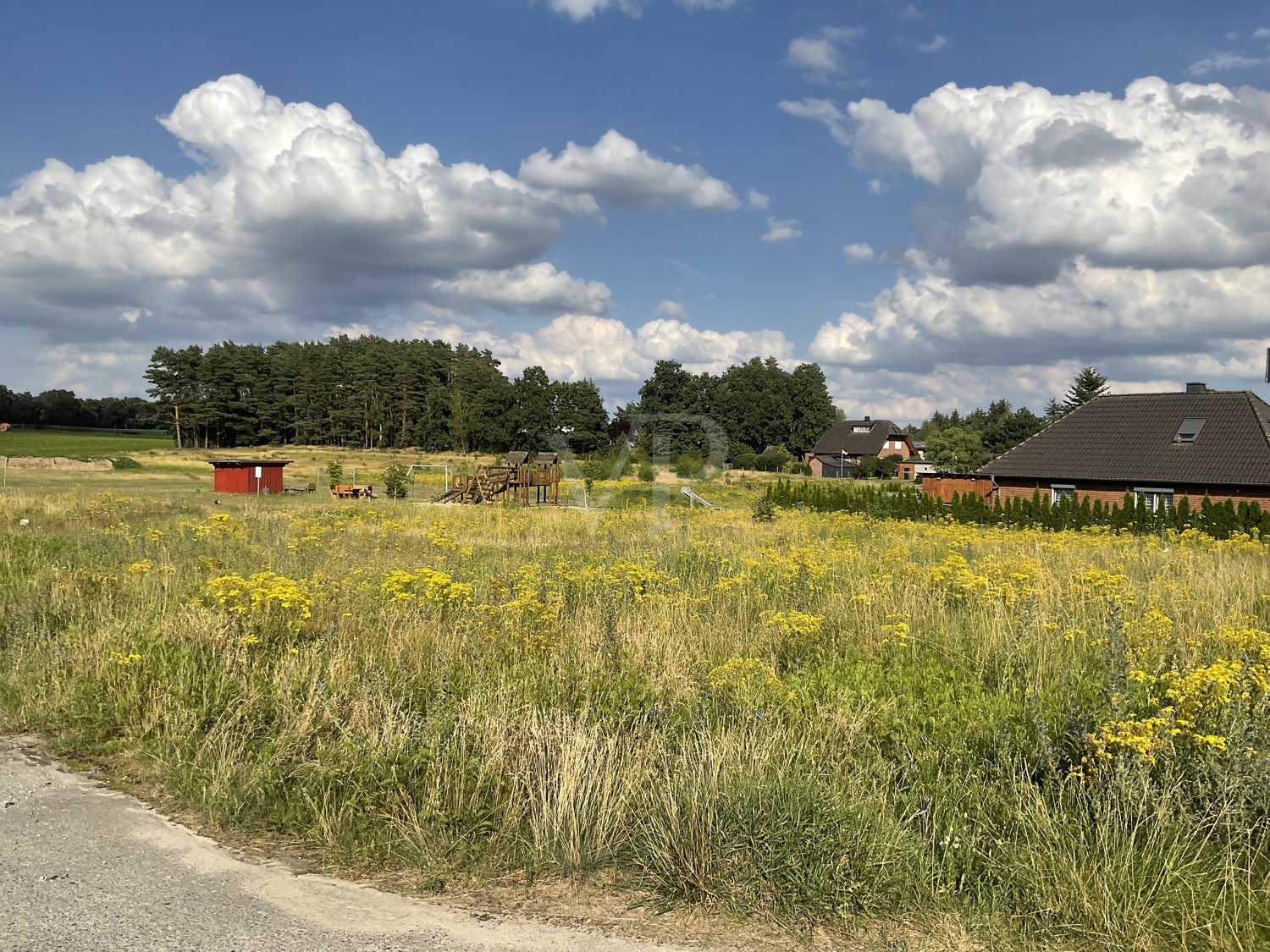 Blick auf das Grundstück