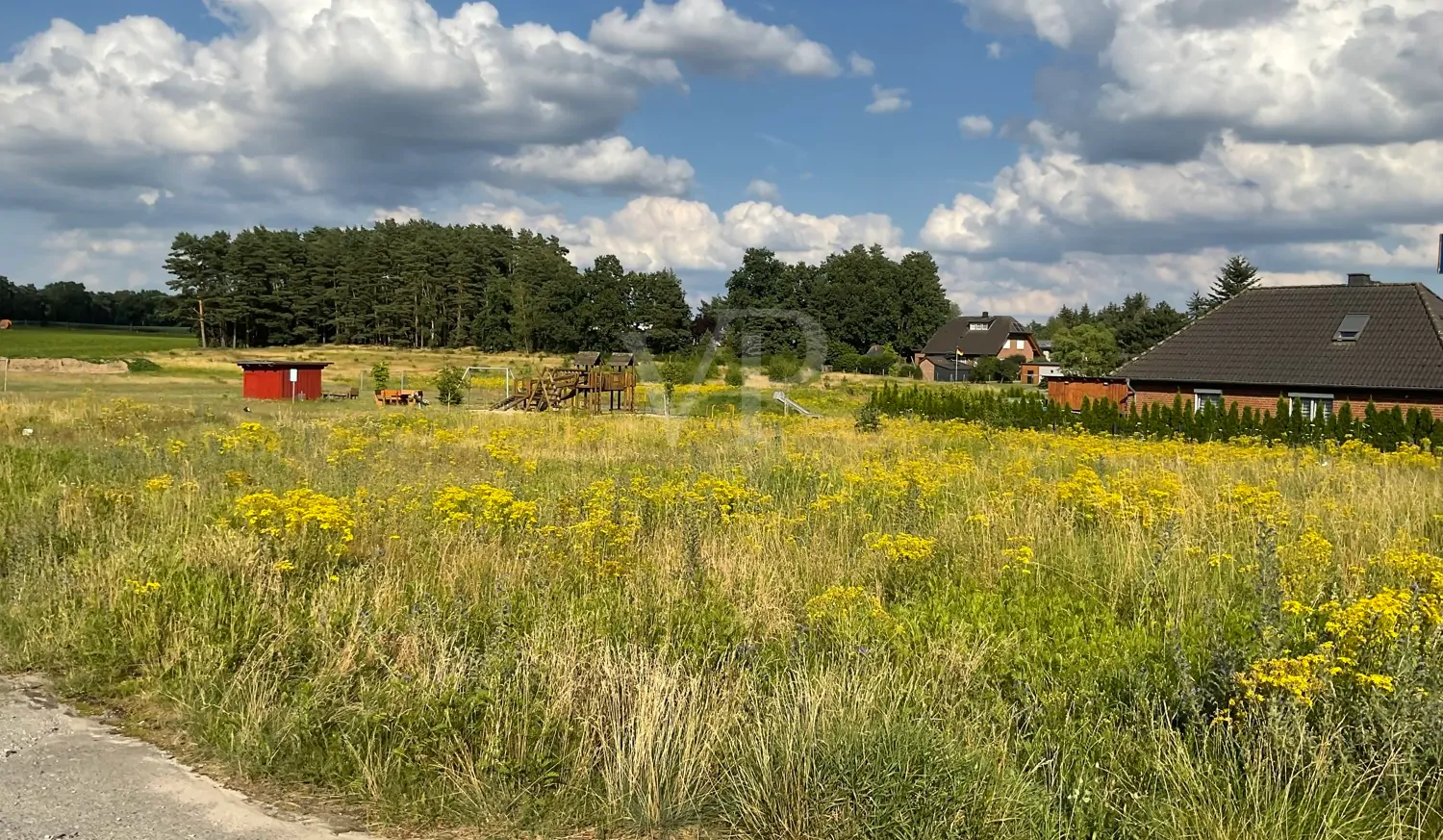 Blick auf das Grundstück