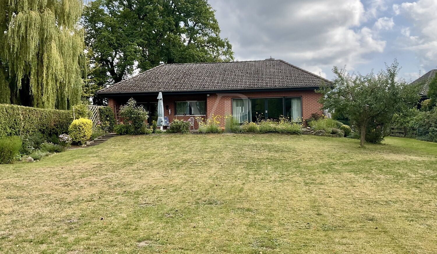 Blick aufs Wohnhaus