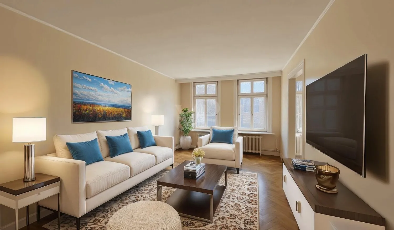 Wohnzimmer 1. OG (Home Staging)