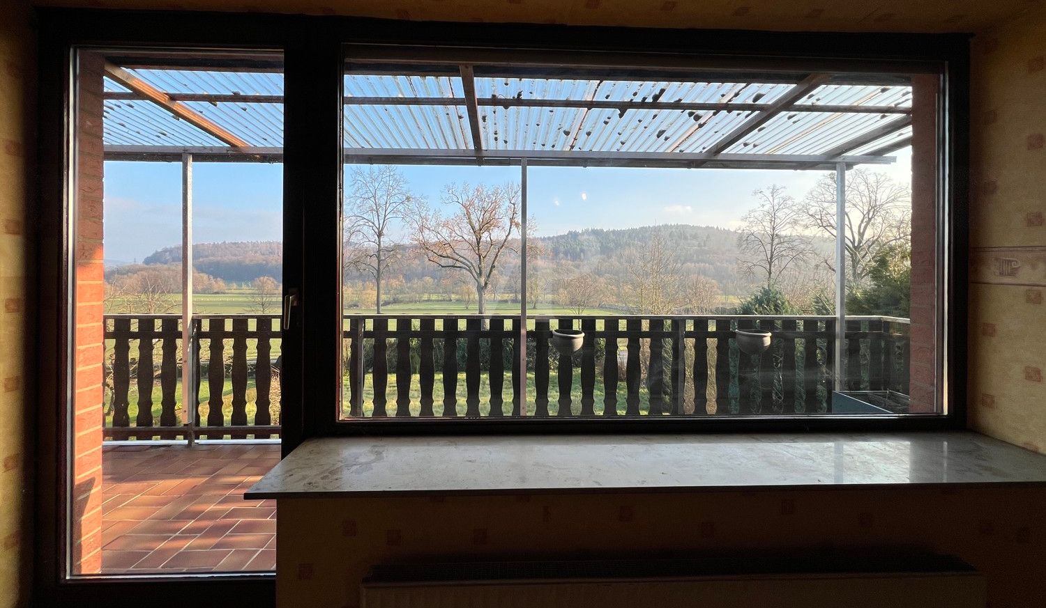 EG_Wohnzimmer mit Ausblick-Balkon