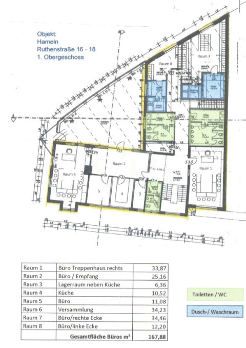 Grundriss_Büroetage 1. OG_Ruthenstraße 16-18_31785 Hameln