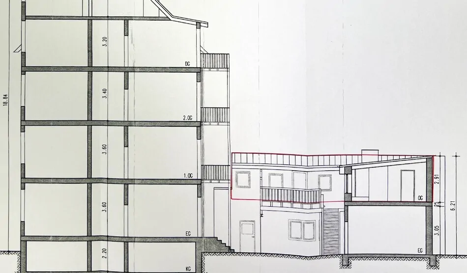 Schnitt Gesamtliegenschaft