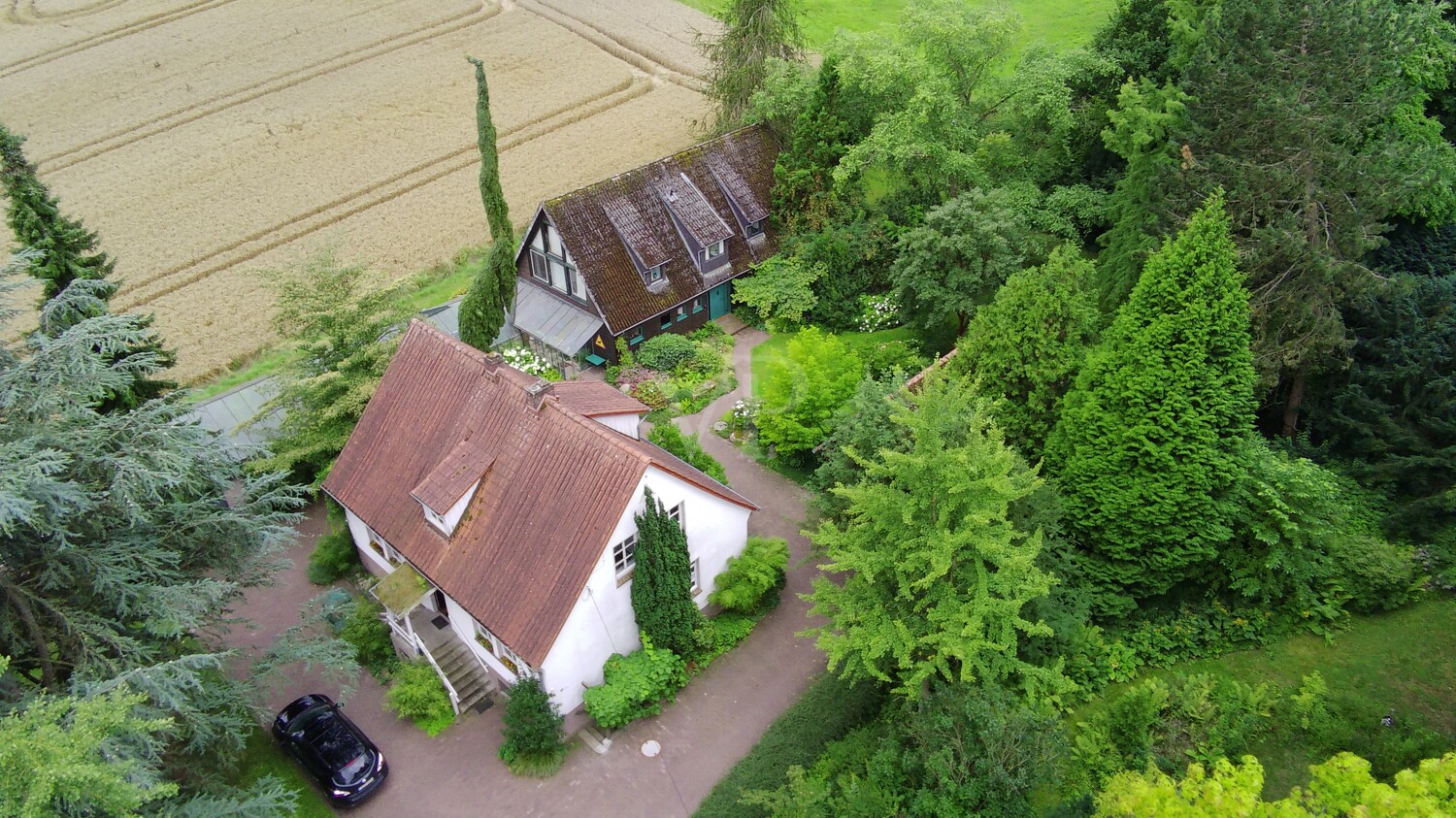 Beide Häuser Vogelperspektive