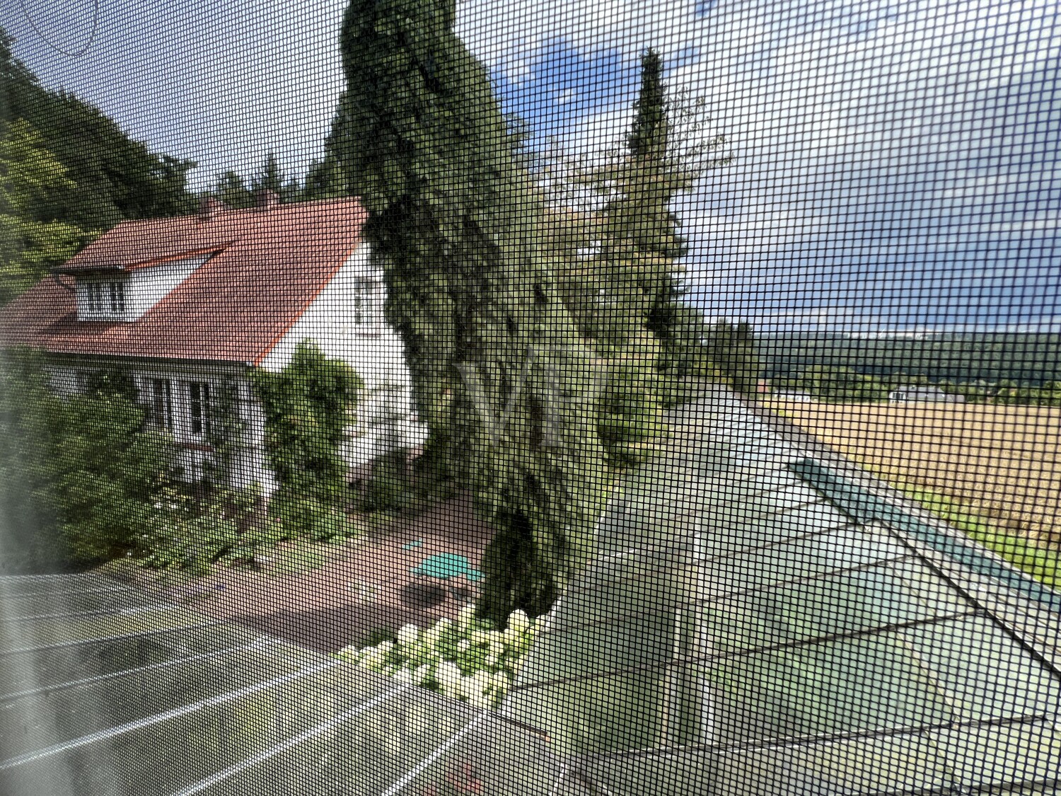 Gewächshaus/Wintergarten zwischen den Gebäuden