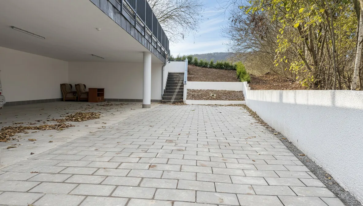 Einfahrt zum Stellplatz