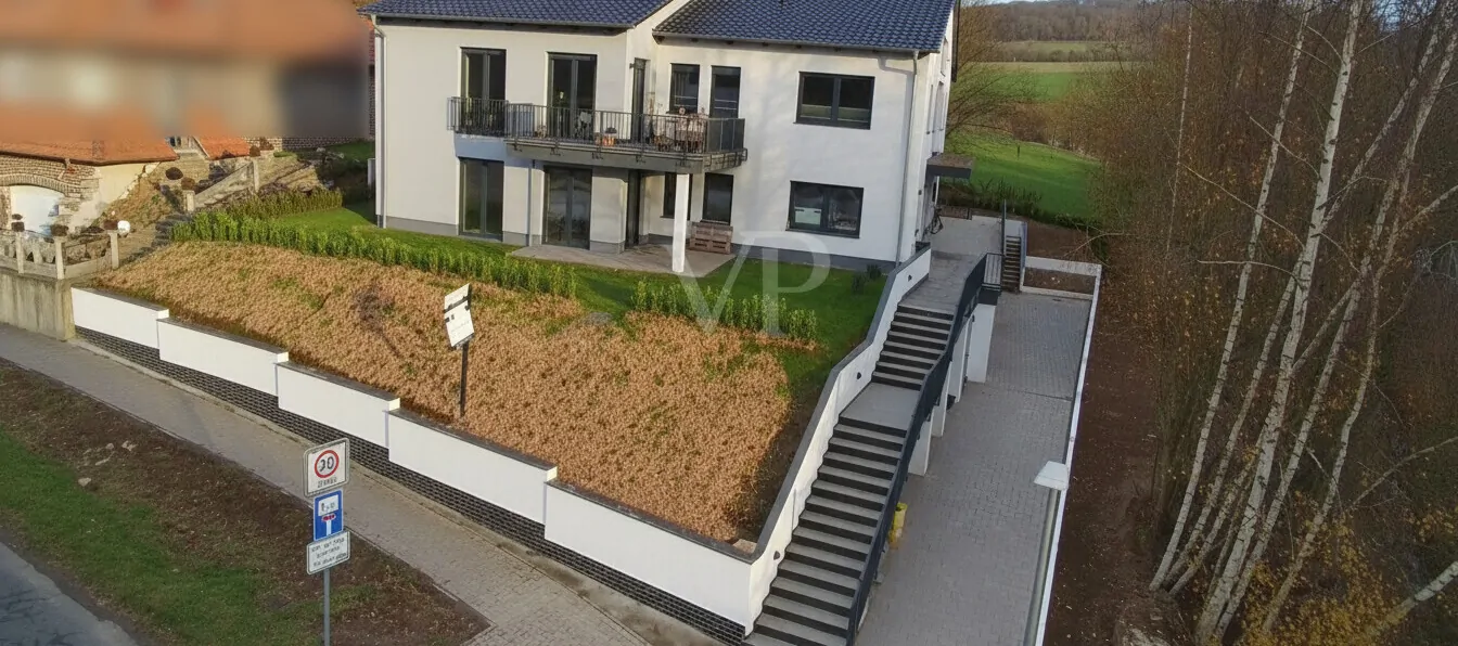 Neubauwohnung im Erdgeschoss mit Blick ins Grüne