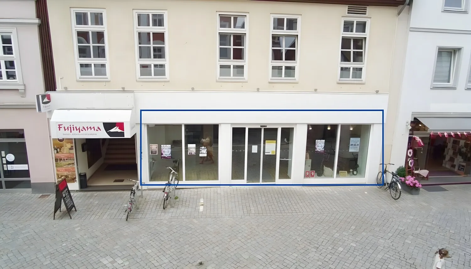 Gewerbefläche Ansicht Fußgängerzone