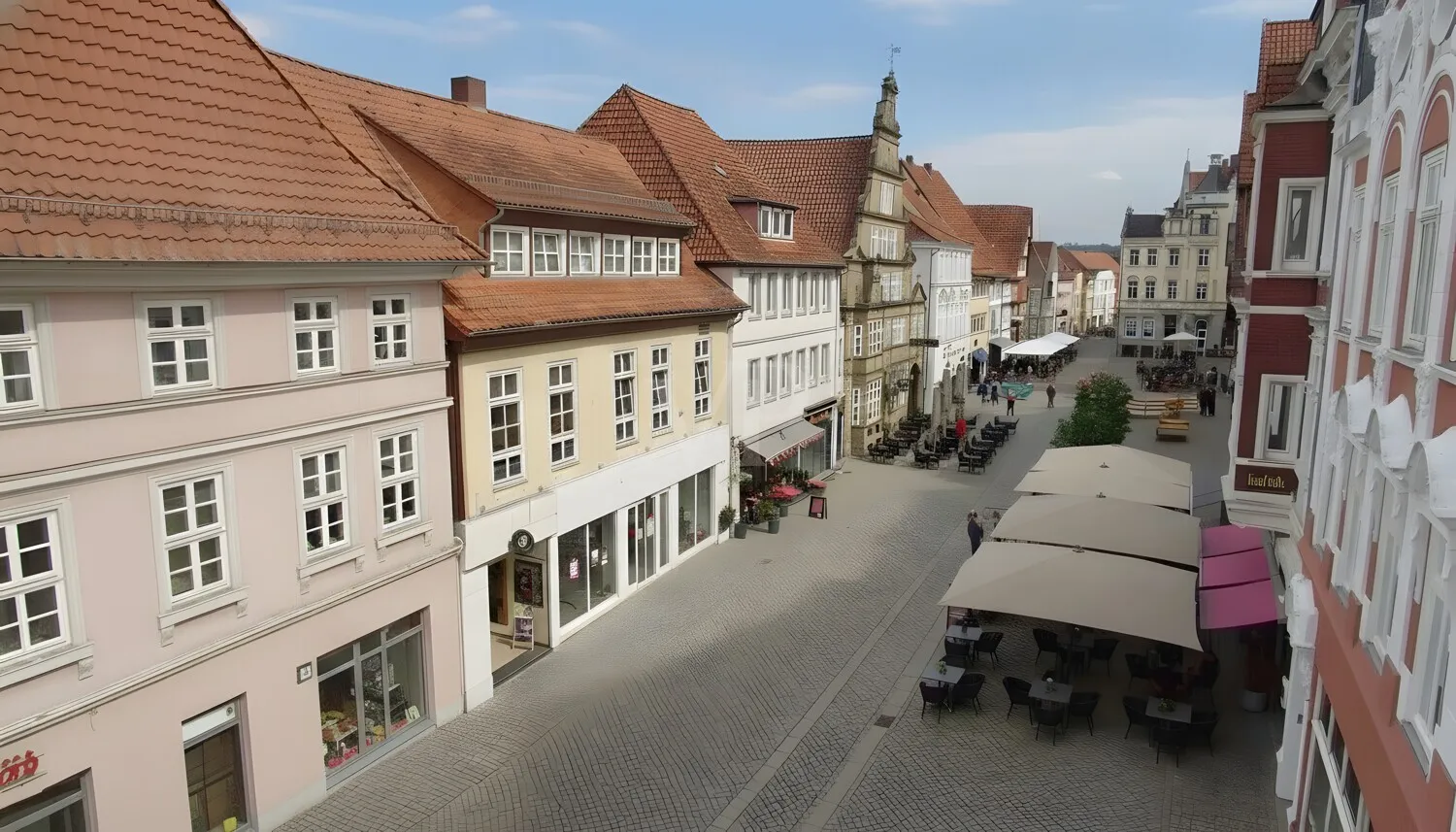 Ansicht Füßgängerzone