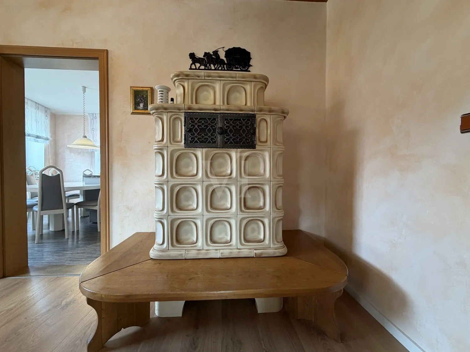 Wohnzimmeranbau Kachelofen