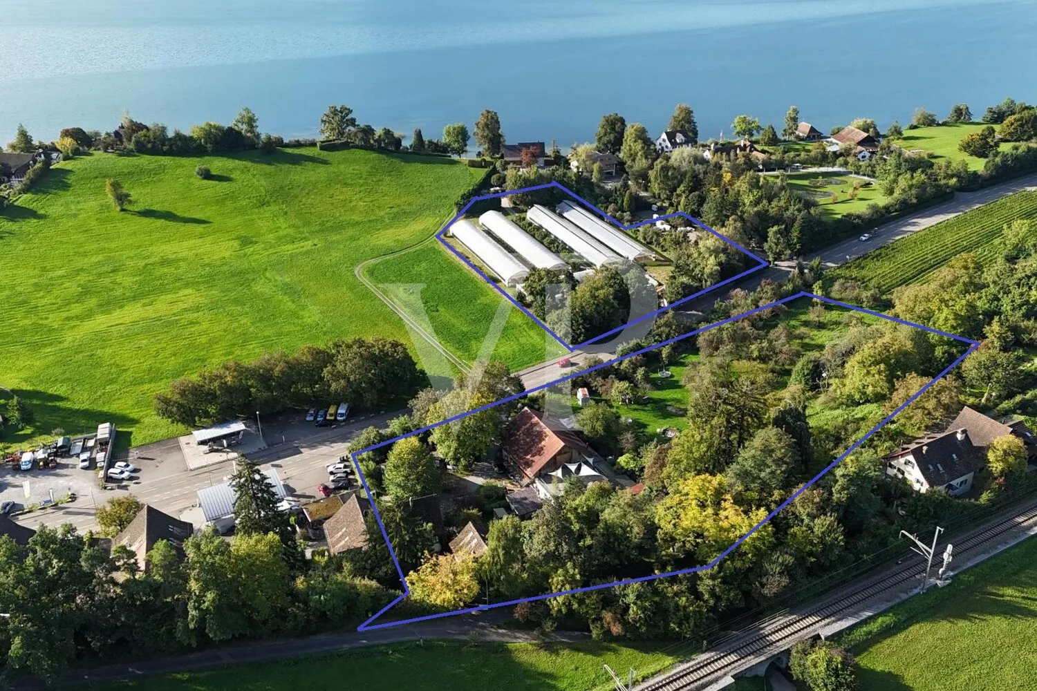 Landfläche mit Markierung