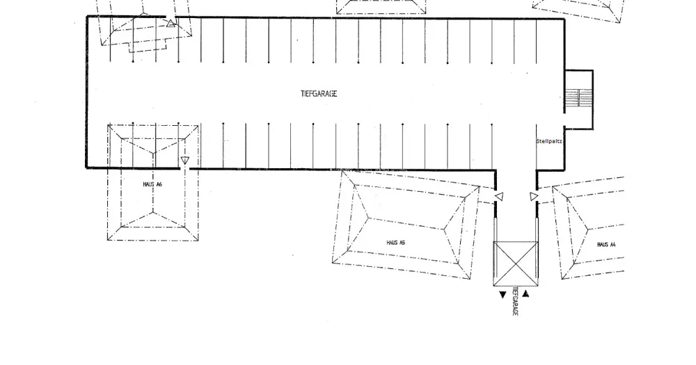 Grundriss Tiefgarage