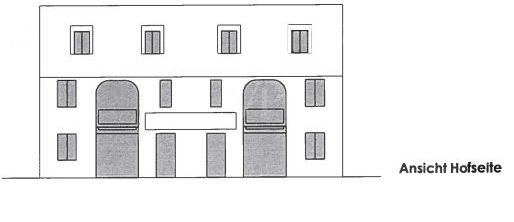 Ansicht Hofseite Konzeptplanung