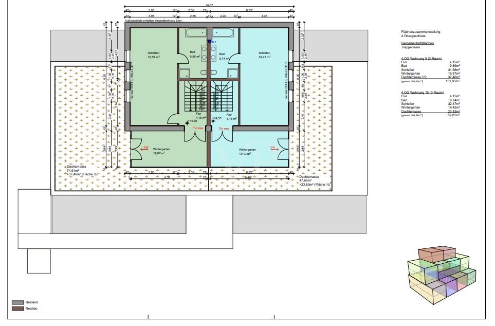 Grundriss Planung 4 OG