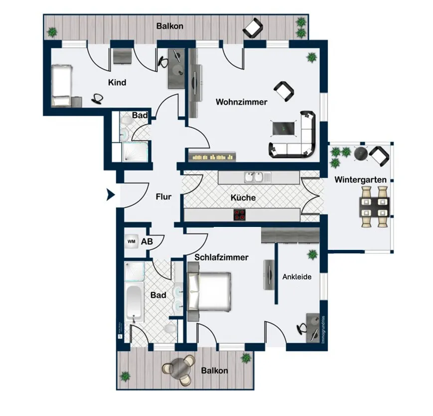 Grundriss 3. Obergeschoss