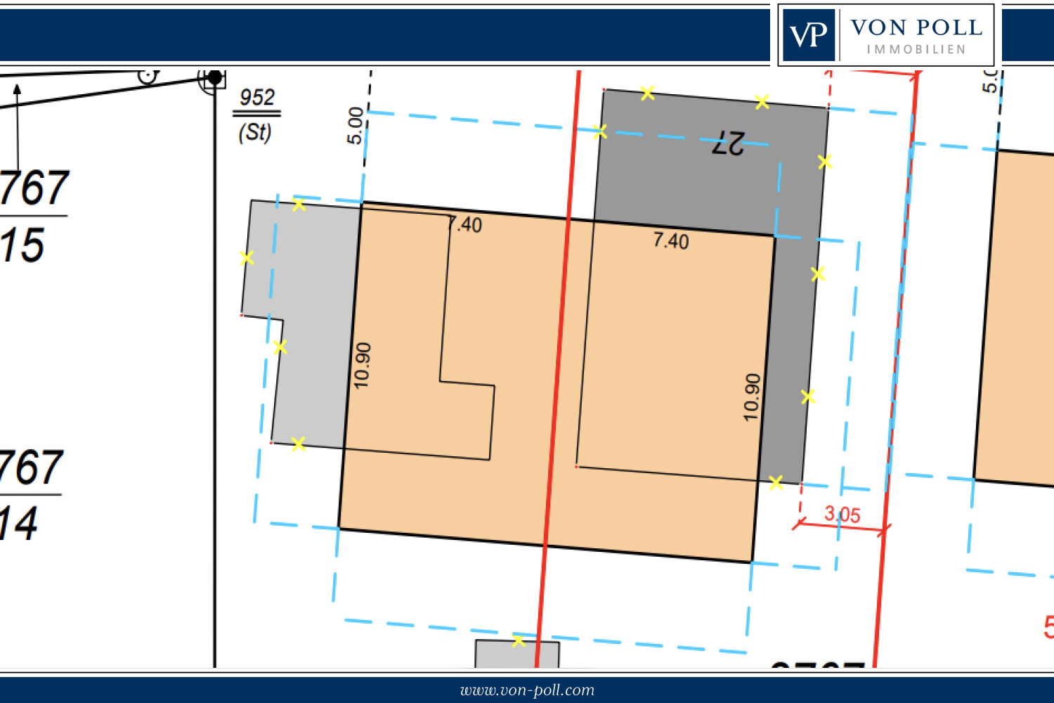 Bauplatz für Ihre Doppelhaushälfte