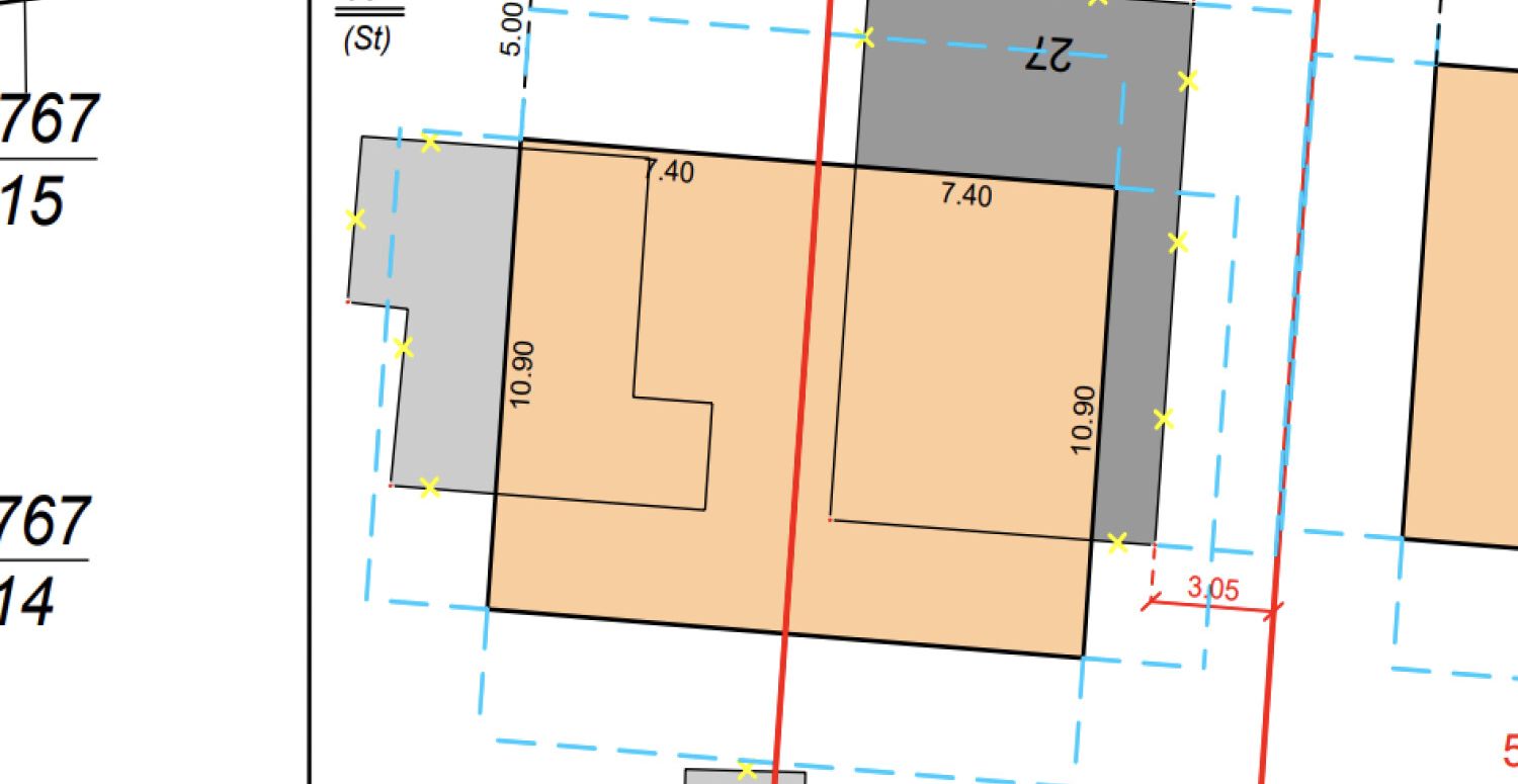 Bauplatz für Ihre Doppelhaushälfte