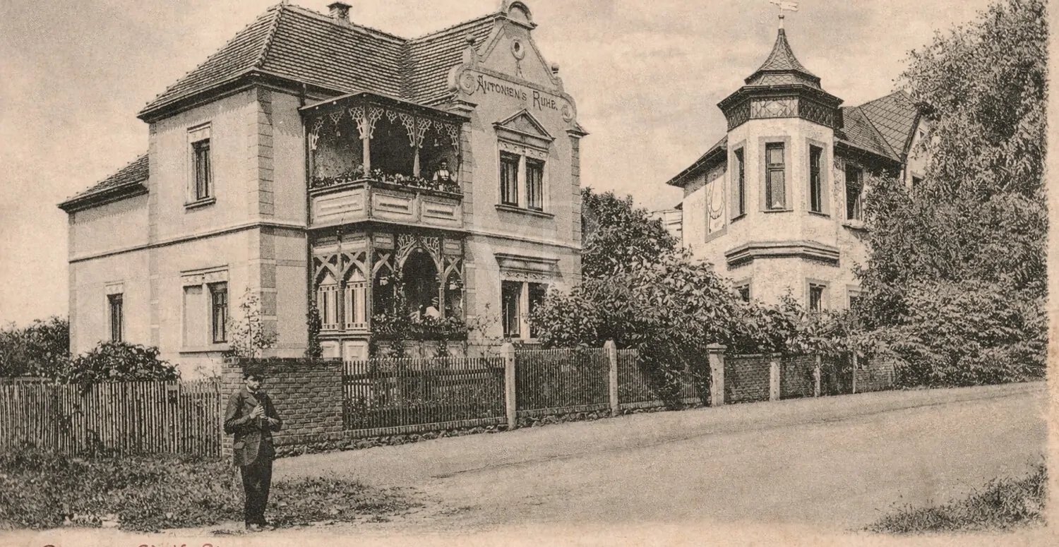 Historische Villenbebauung in Weinböhla (um 1900)
