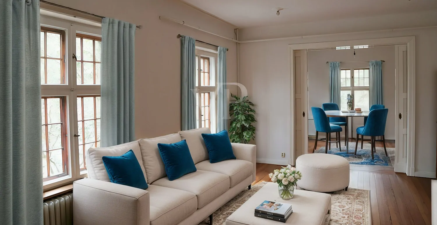 Wohnzimmer Beletage visualisiert