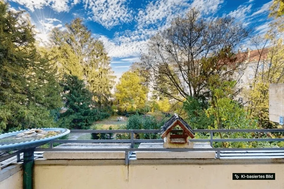 Balkonblick gartenseitig