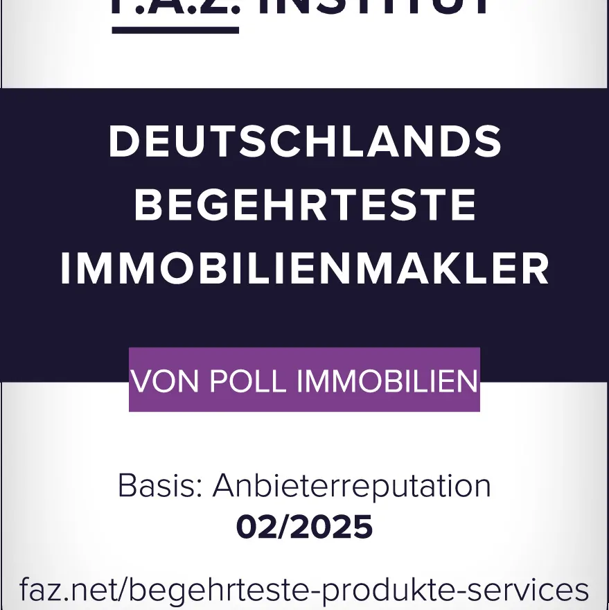 Siegel_FAZ_Begehrteste Produkte_2025_Standard_VON POLL IMMOBILIEN