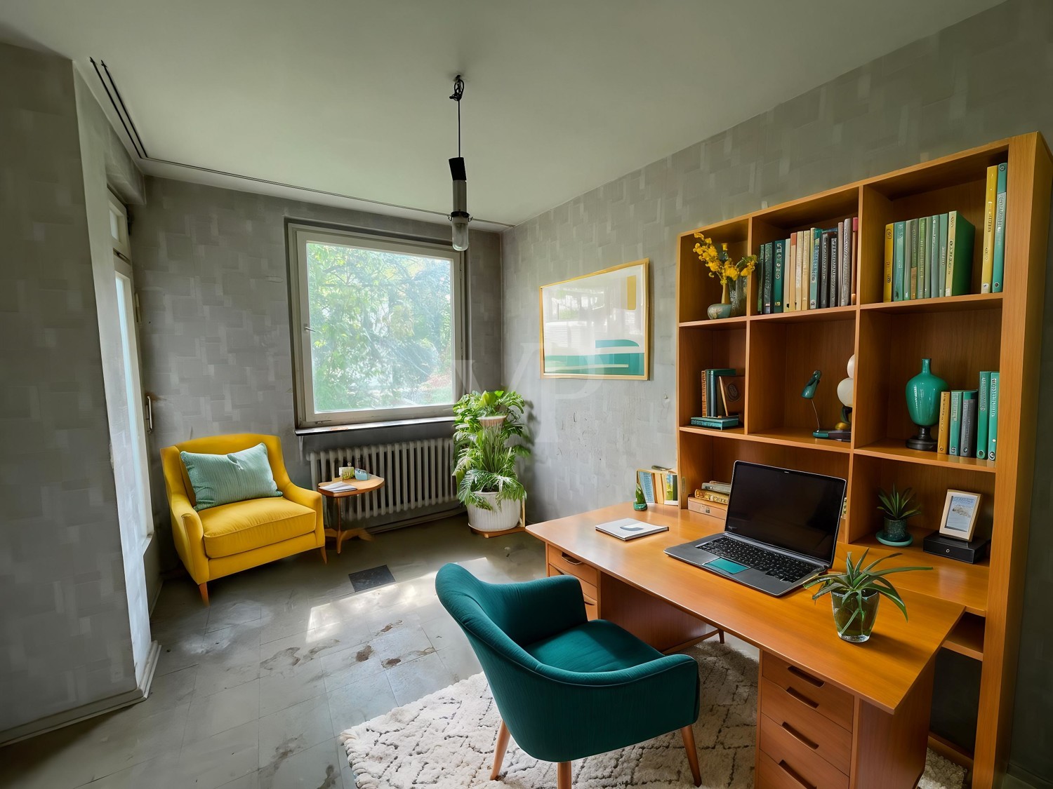 Arbeitszimmer visualisiert