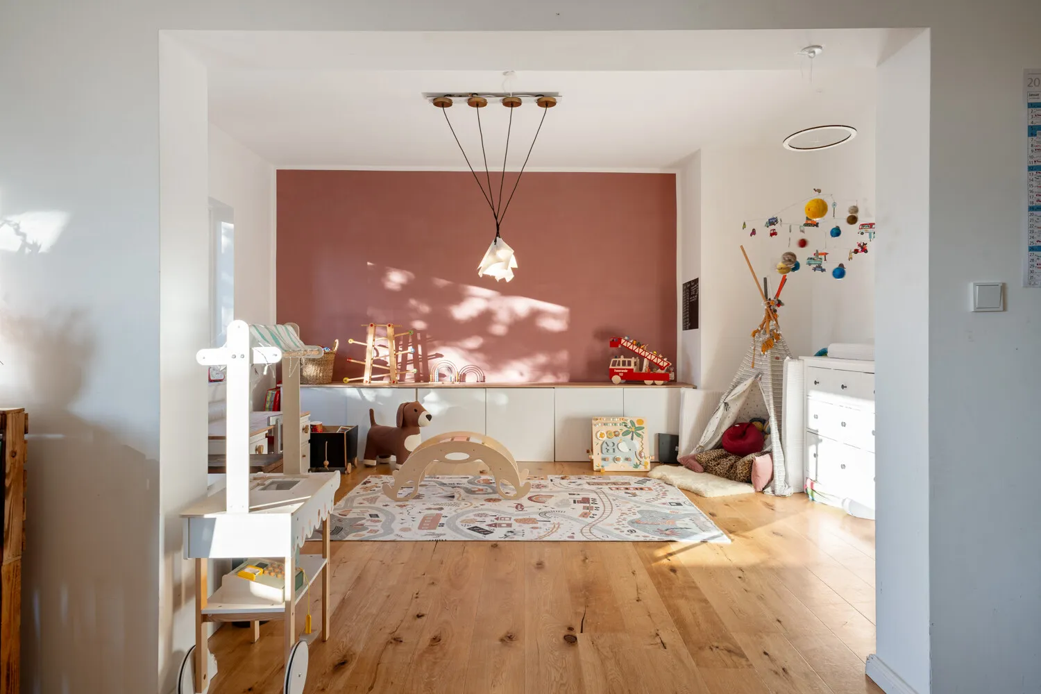 Spielbereich vom Wohnzimmer aus