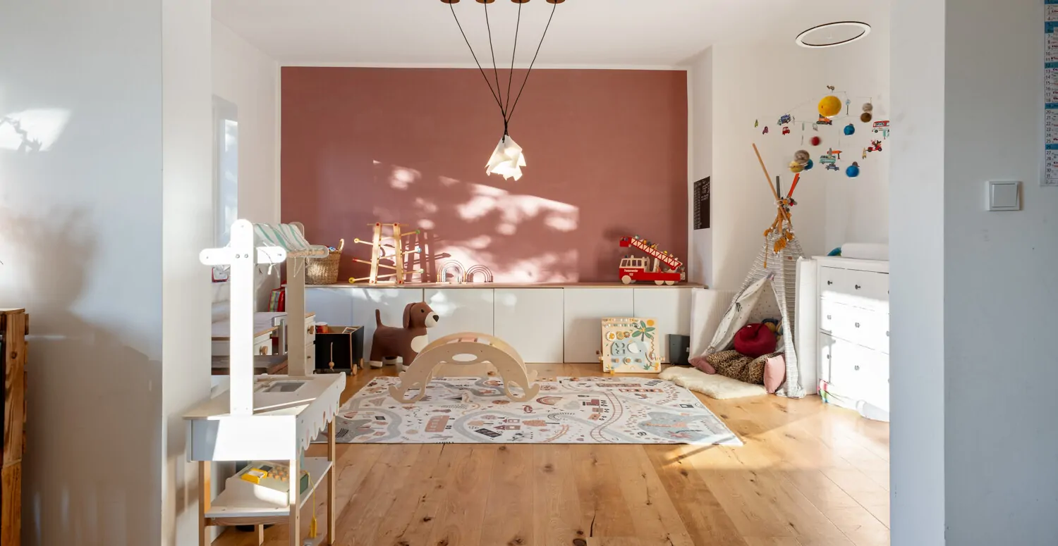 Spielbereich vom Wohnzimmer aus