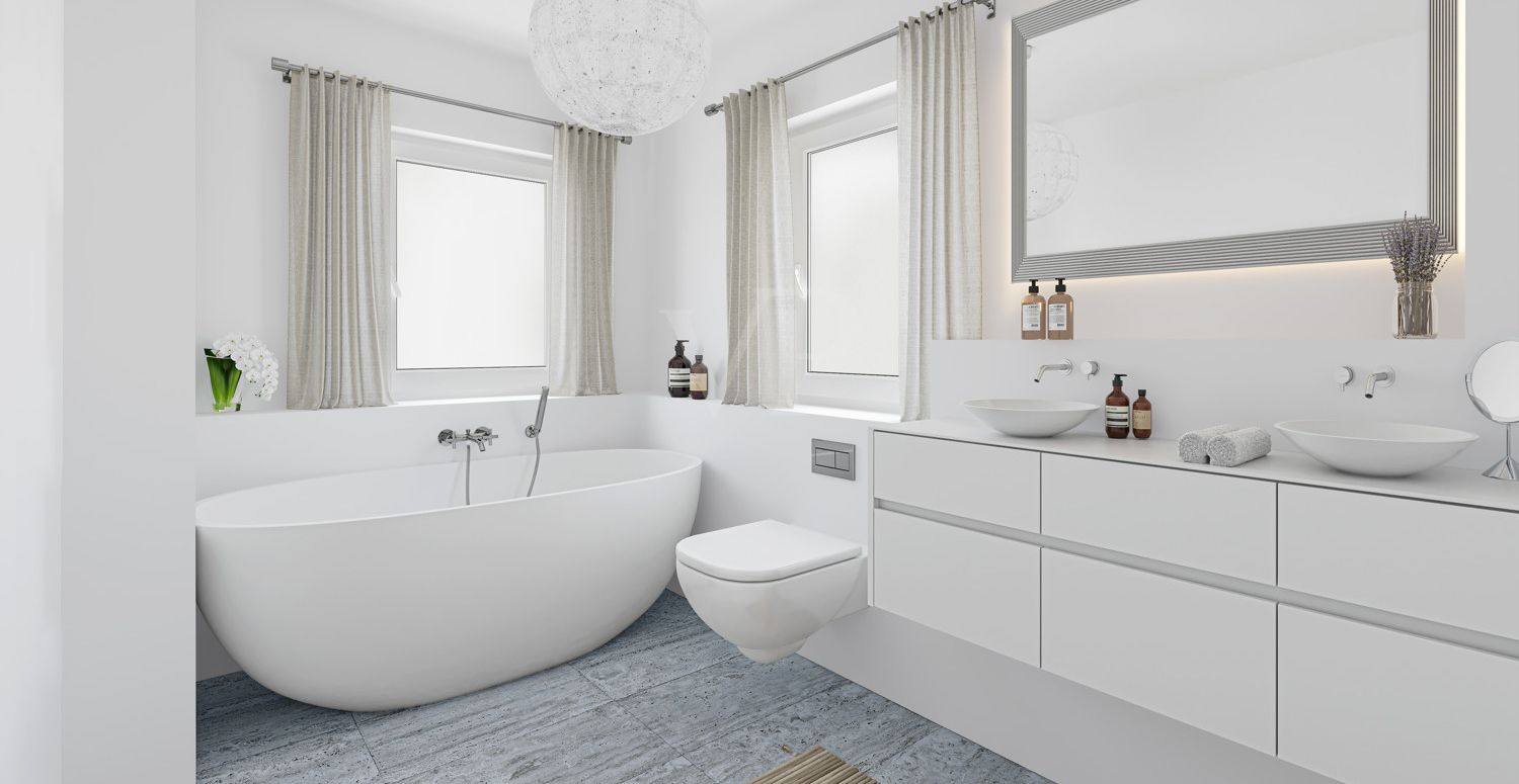 Badezimmer Obergeschoss visualisiert