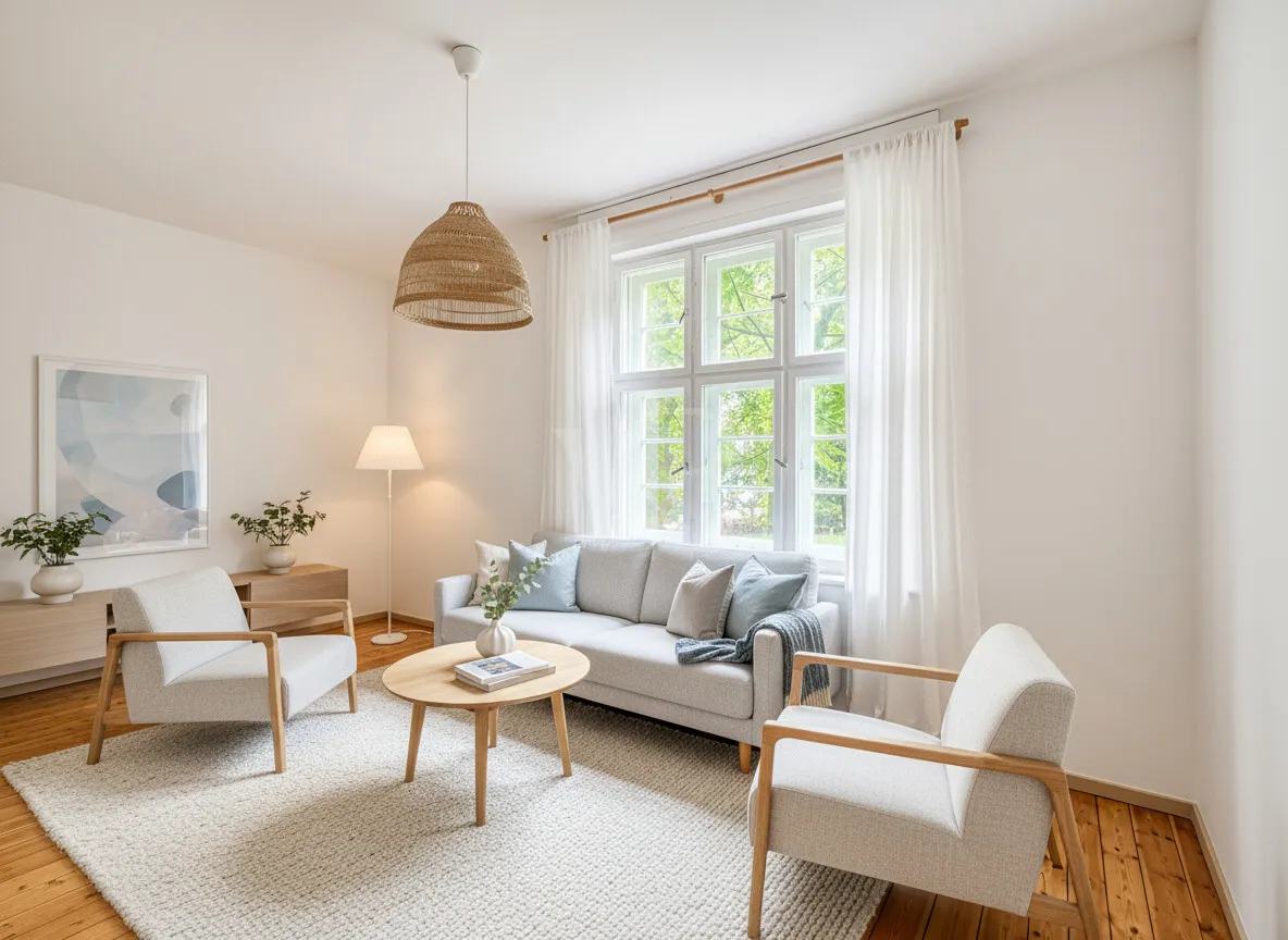 Visualisierung Wohnzimmer (KI-generiert)