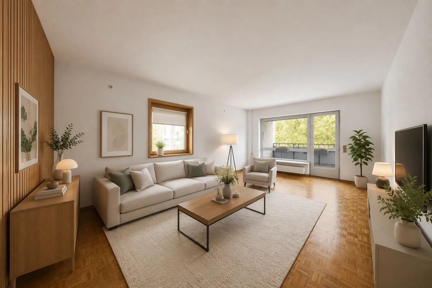 Wohnzimmer KI generiert
