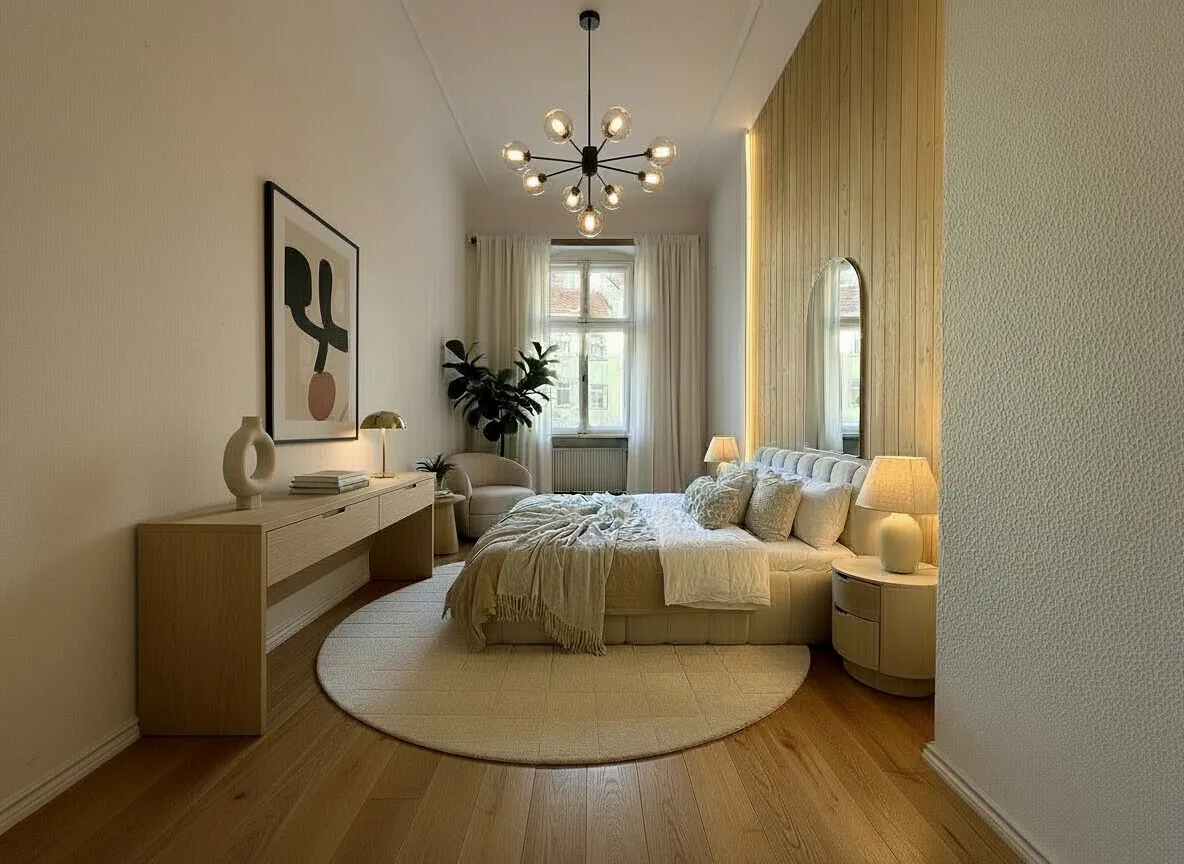Schlafzimmer mit KI bearbeitet