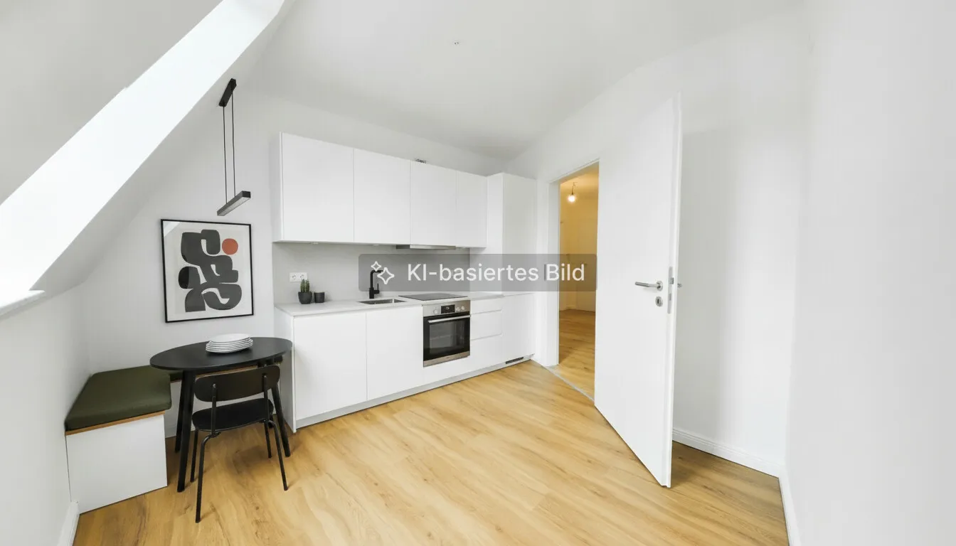 Küche KI möbliert