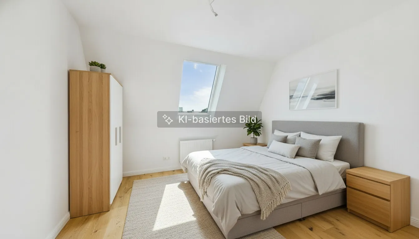 Schlafzimmer  KI möbliert