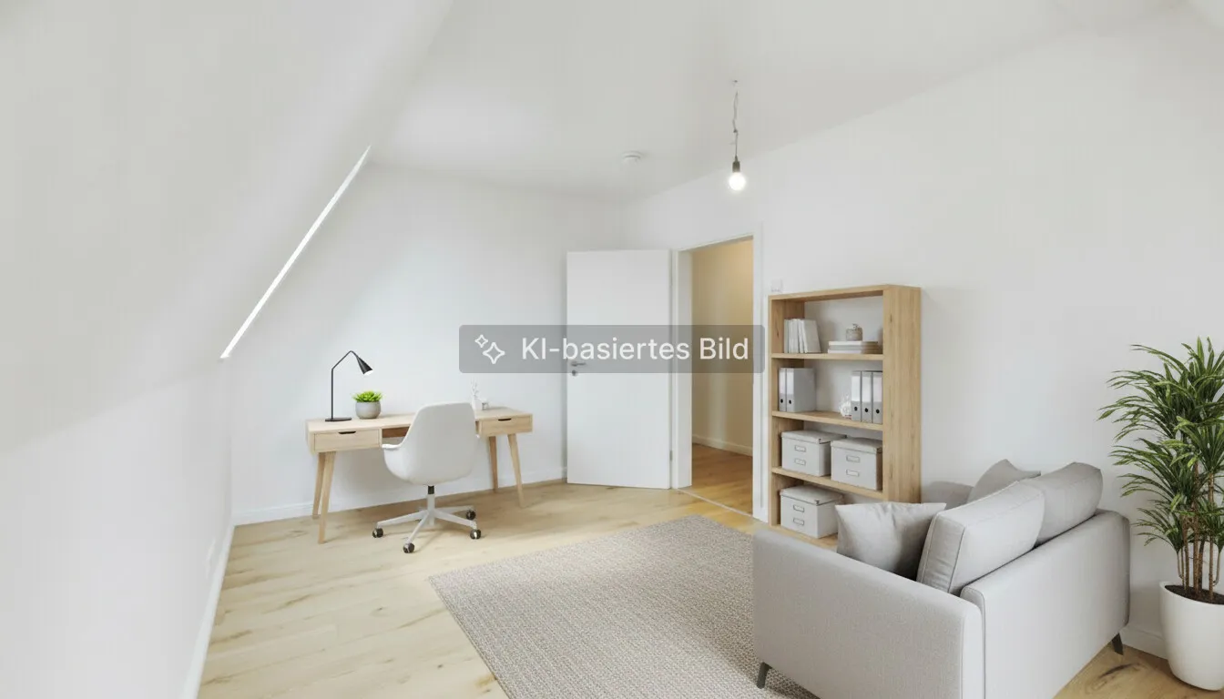 Arbeitszimmer KI möbliert