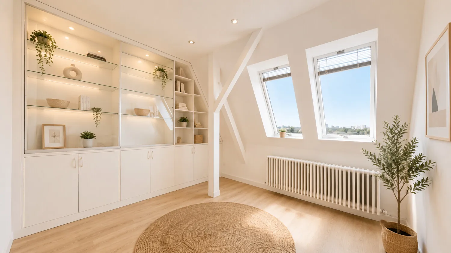 Arbeitszimmer möbliert mit KI generiert