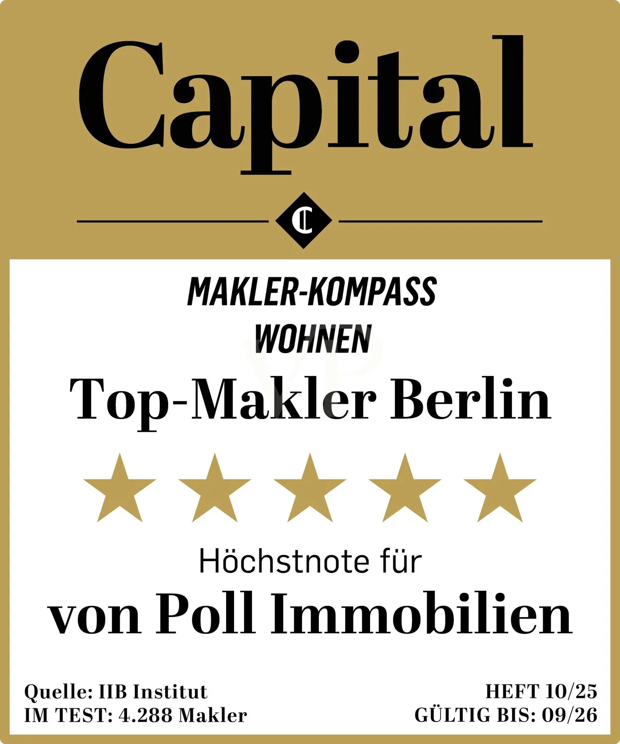 Capital Siegel Bestnote