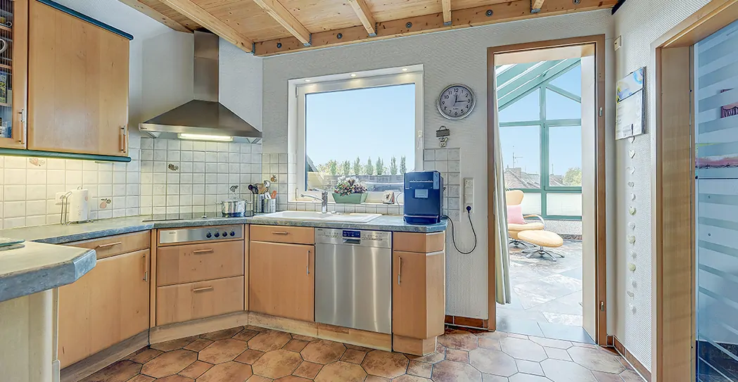 Küche, Zugang Wintergarten