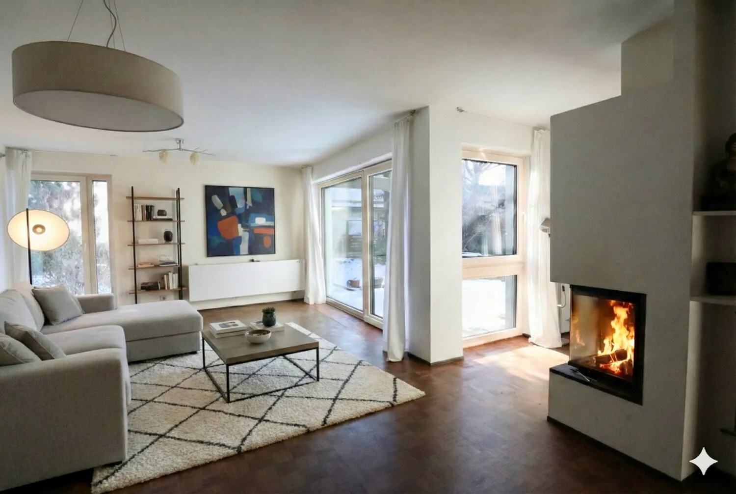 Wohnbereich mit Kamin Vorschlag