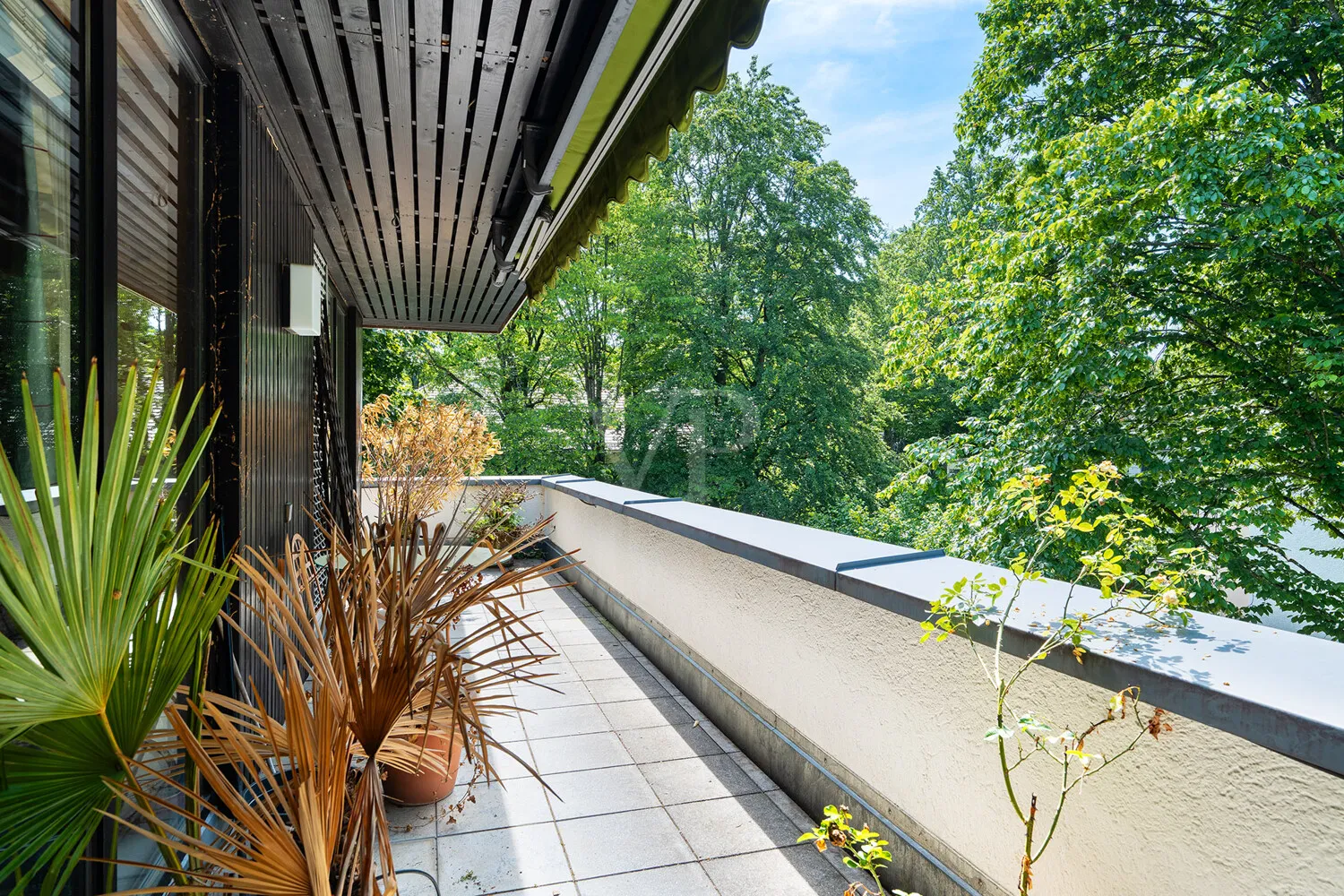 Überdachte Terrasse Süd-Ost