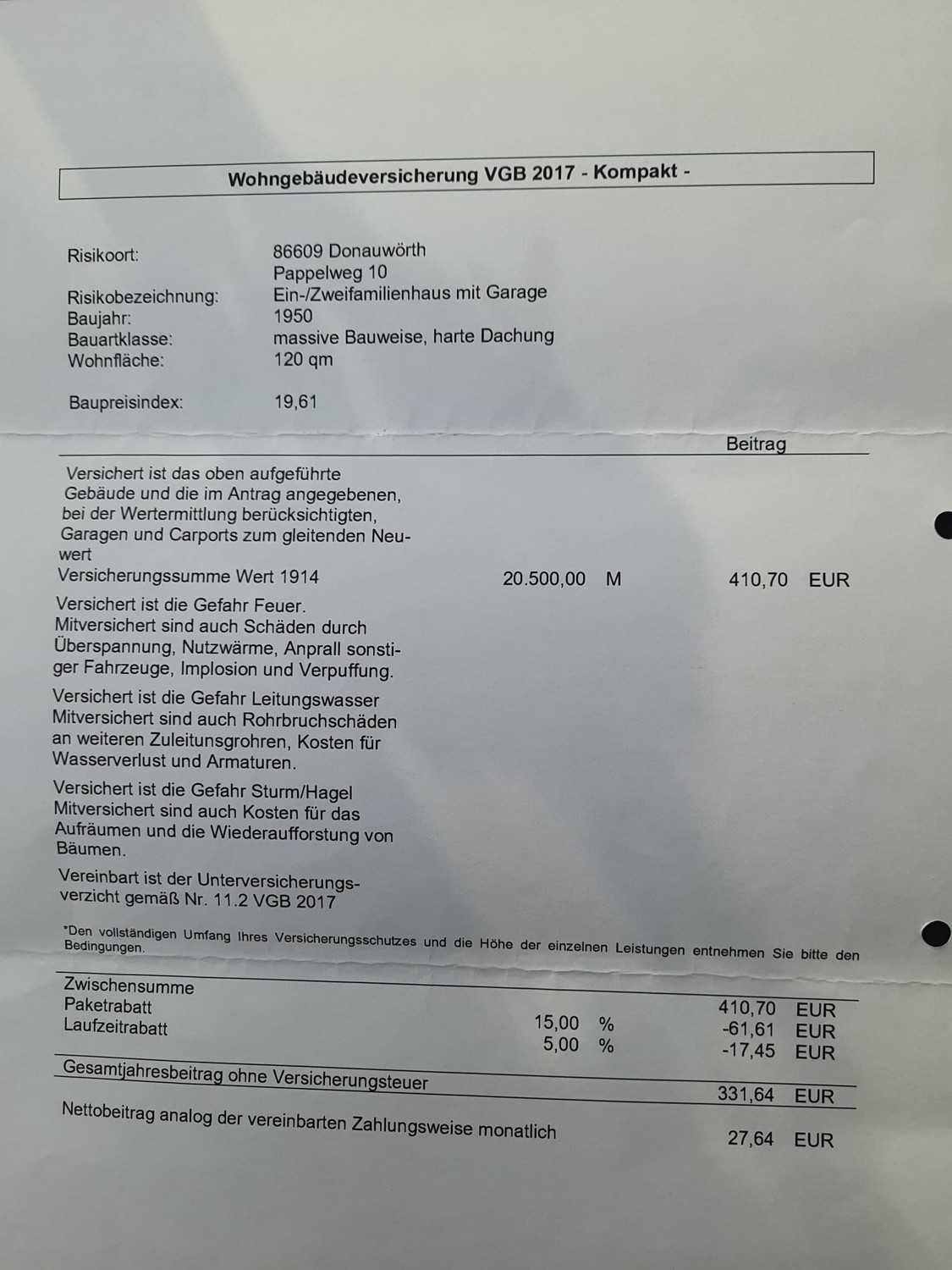 Gebäudeversicherung