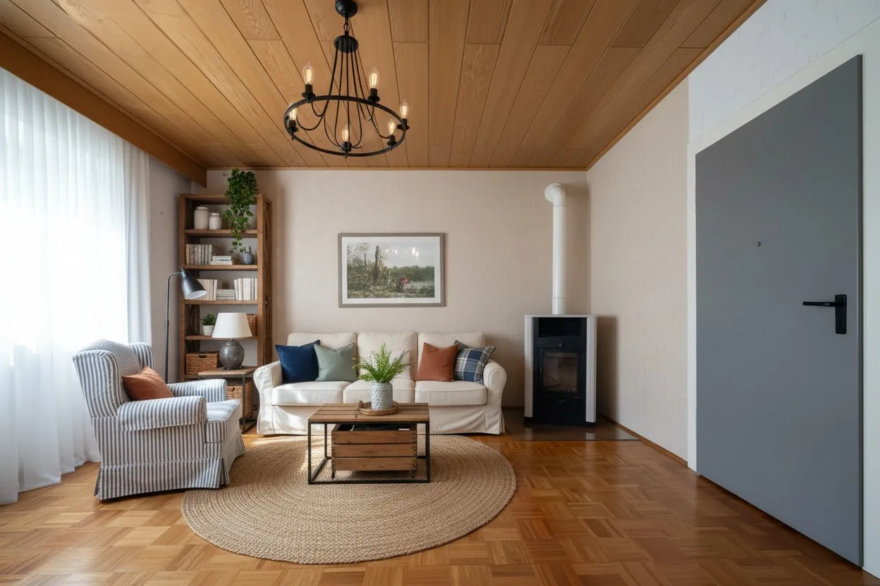 Wohnzimmer Haus vorne, visualisiert