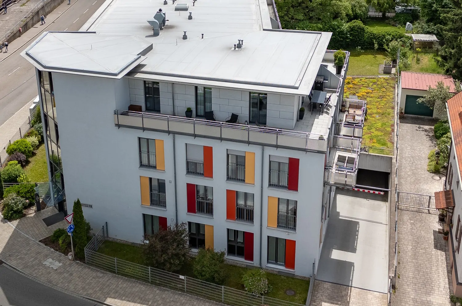 Überdachte Balkone und Terrassen