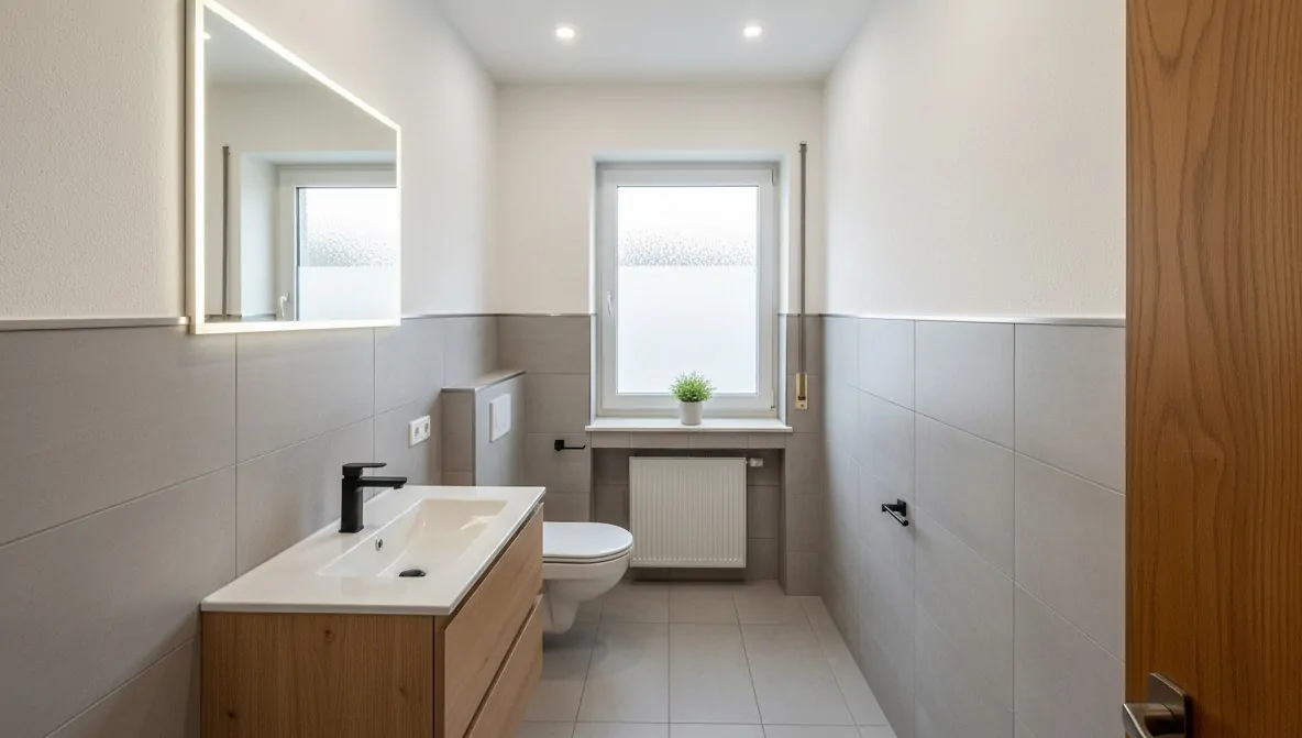 EG separates WC mit Einrichtungsbeispiel