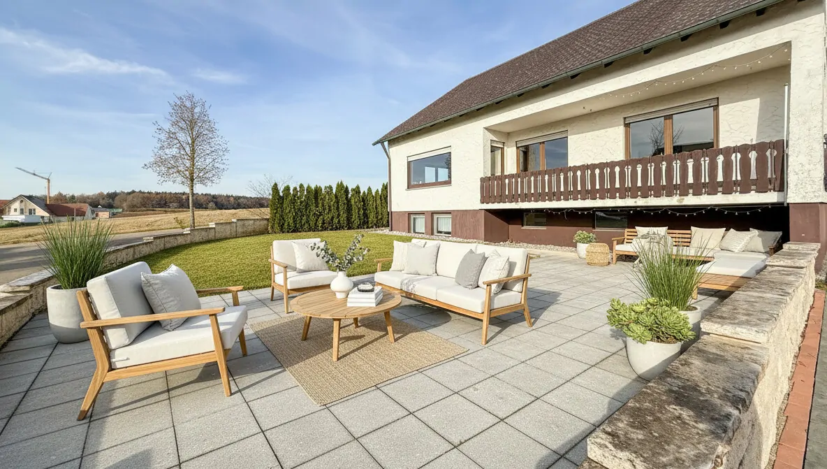 geräumige Grünflächen mit Einrichtungsbeispiel